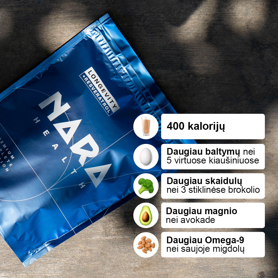 NARA Health LONGEVITY Šokolado skonio - NARA Health – NARA HEALTH
